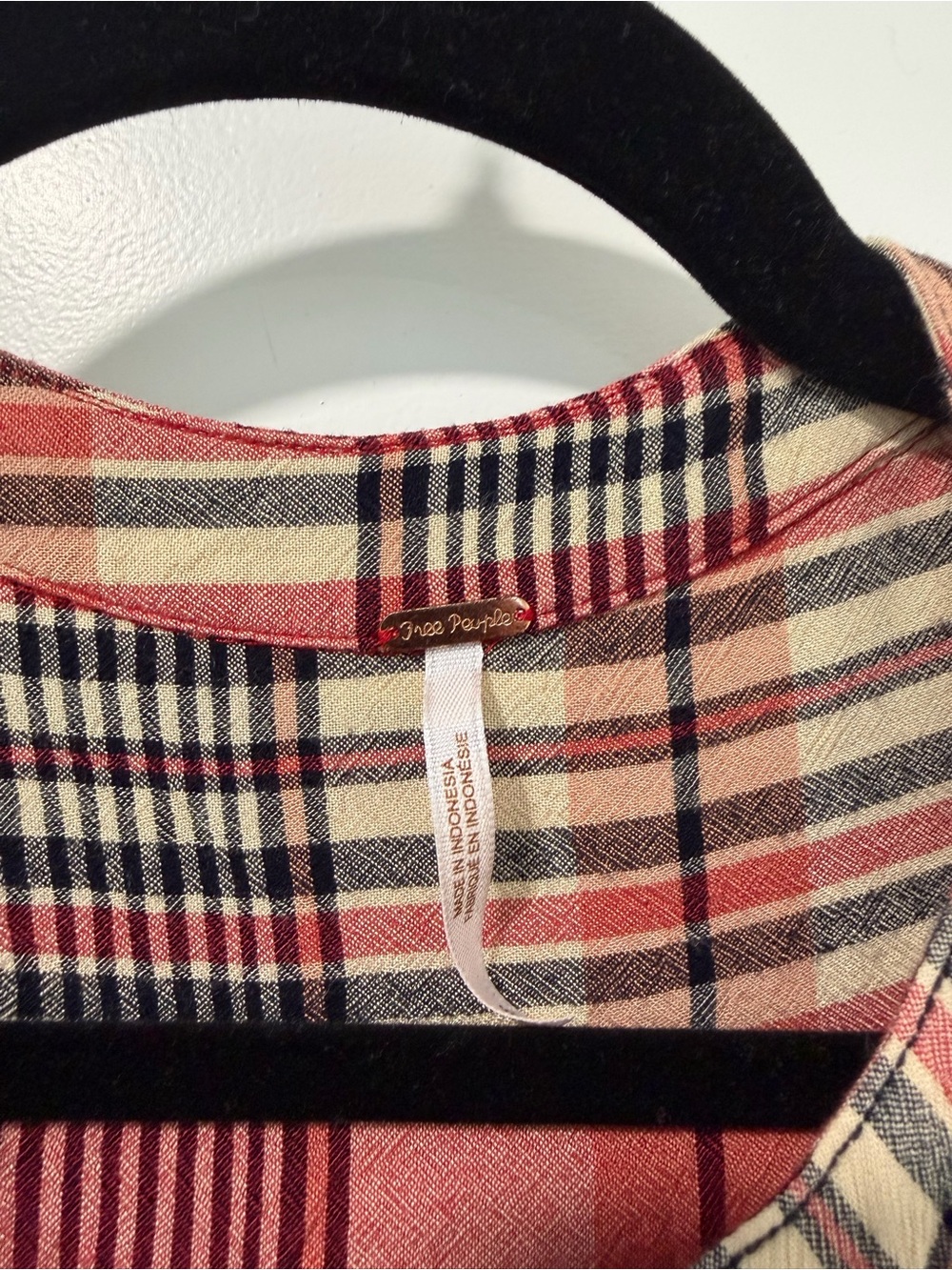 Free People Loralei Plaid Shirt Dress - Small - Picture 4 of 8